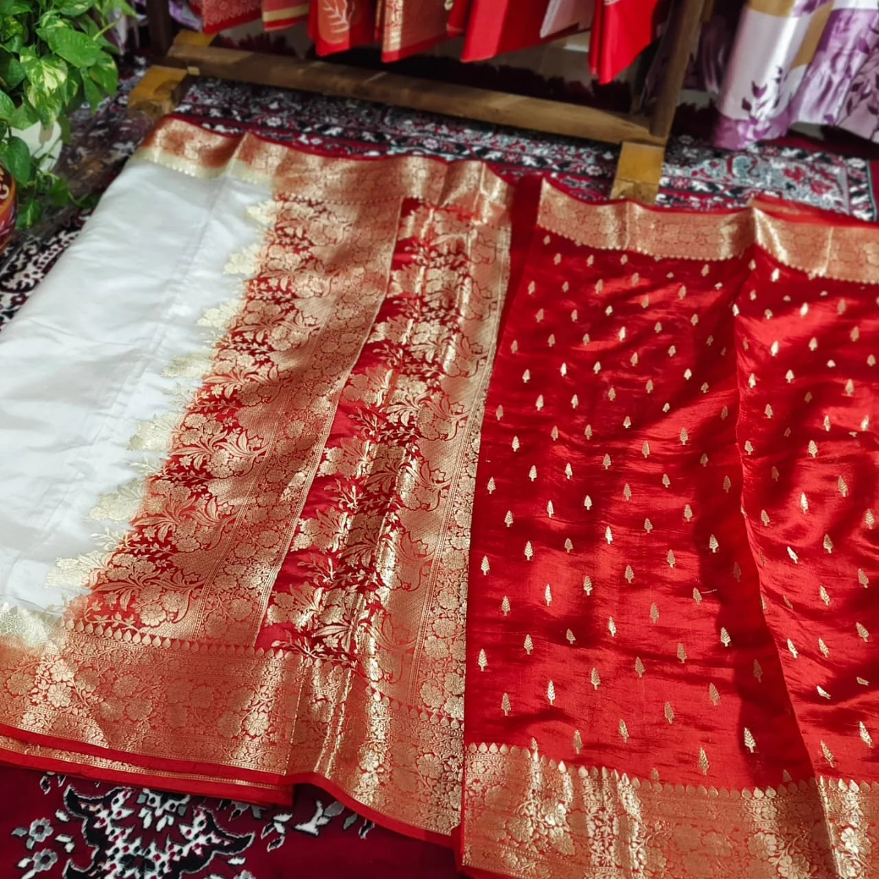 Pure dupion Silk saree