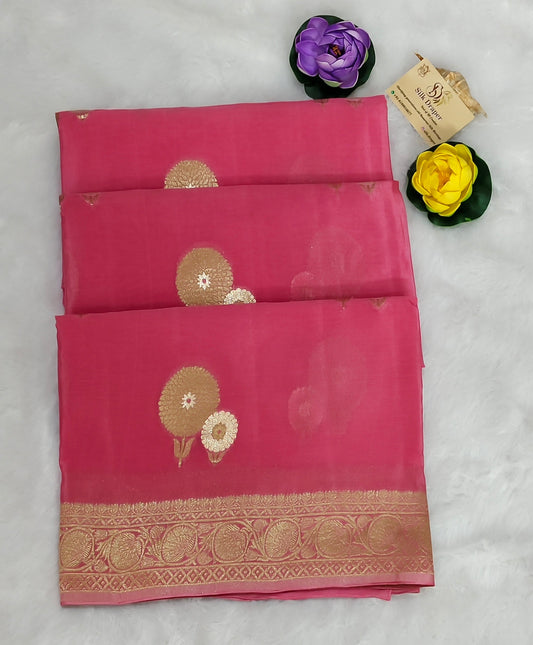 Banarasi crepe chiffon saree