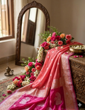 Pure banarasi khaddi chiffon saree