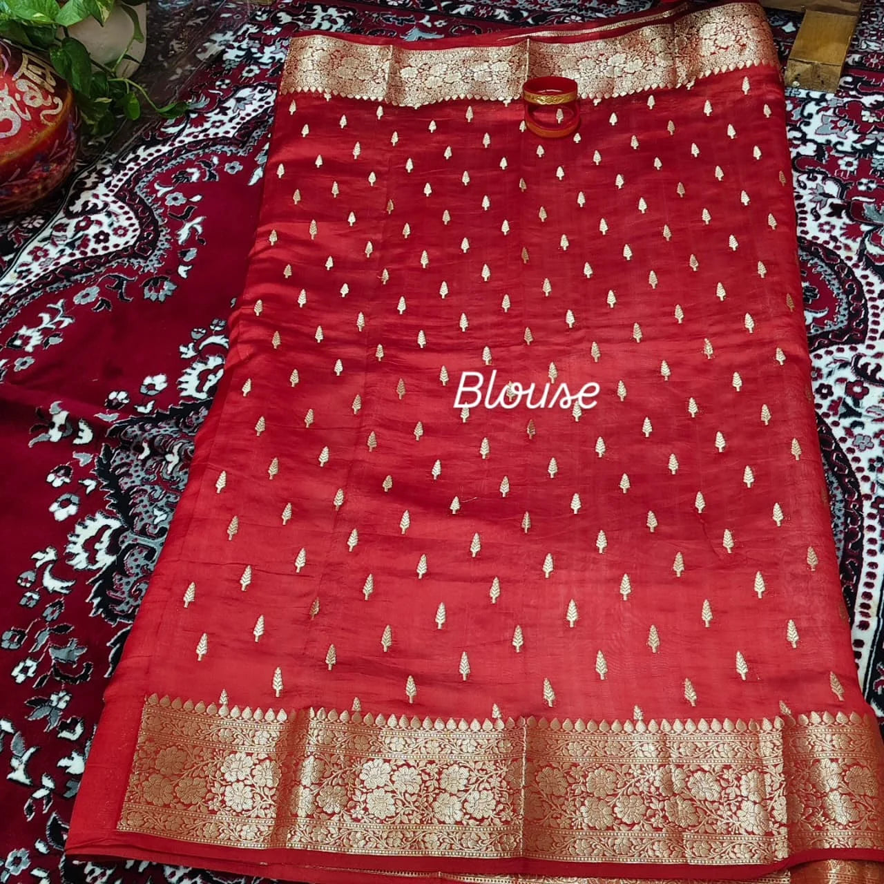 Pure dupion Silk saree
