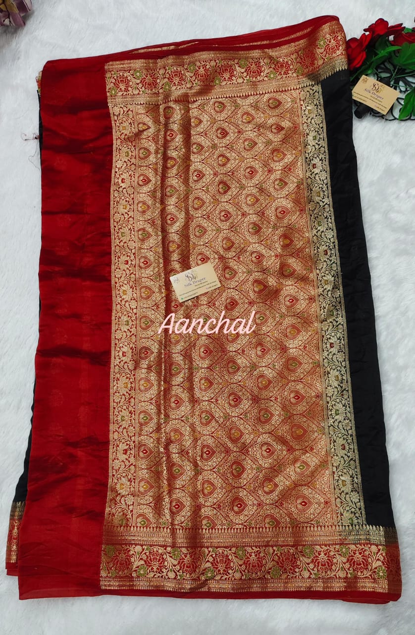 Pure dupion silk saree