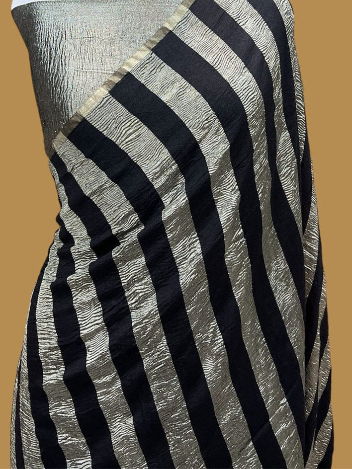 Pure moonga crushed tissue silk saree