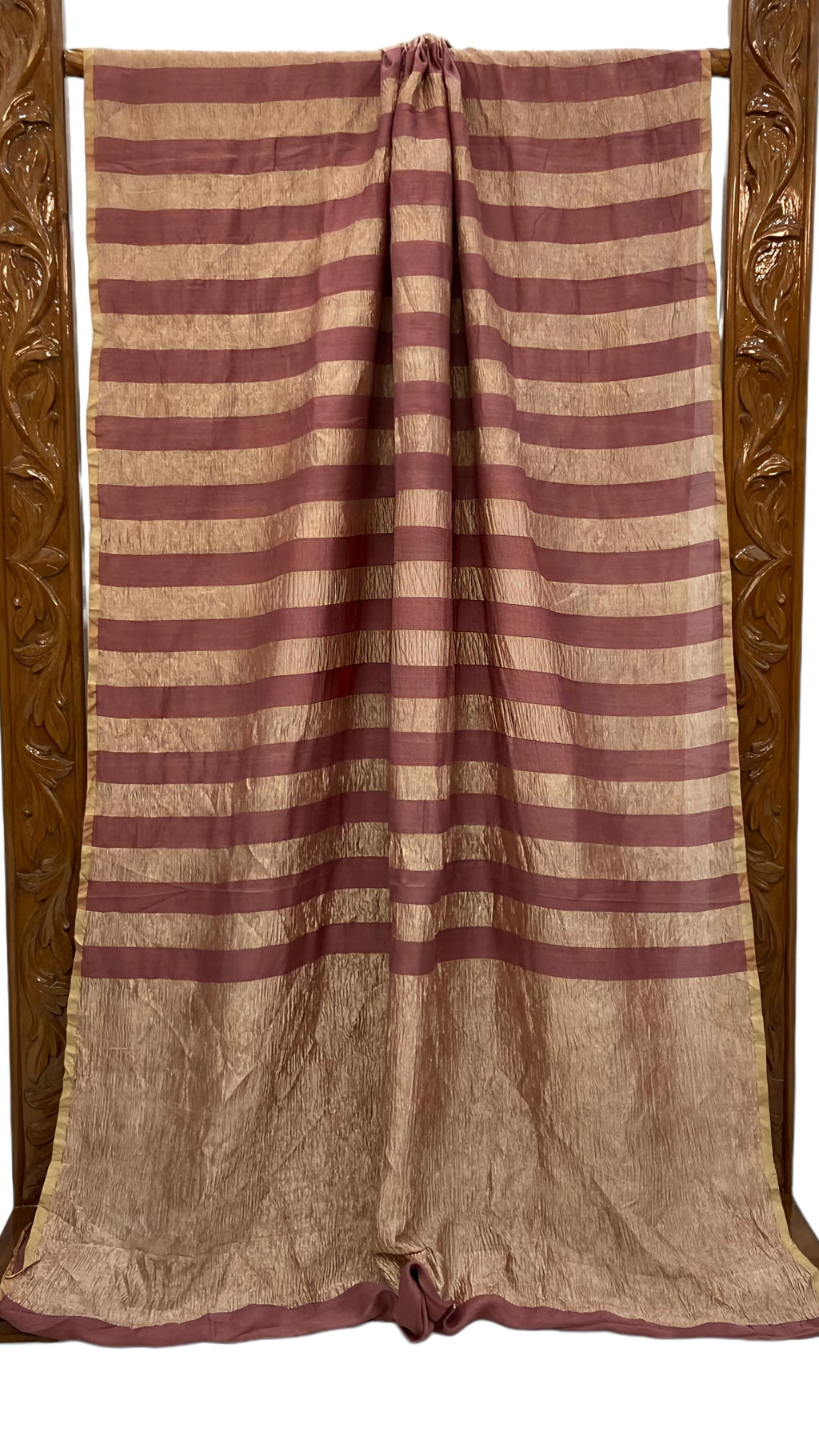 Pure moonga crushed tissue silk saree