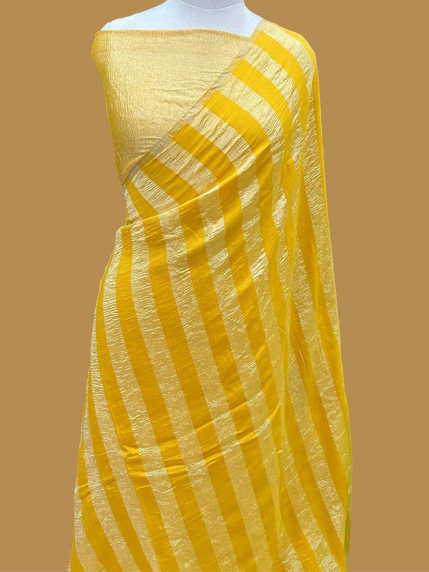 Pure moonga crushed tissue silk saree