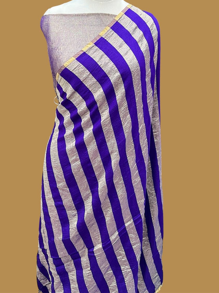 Pure moonga crushed tissue silk saree