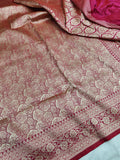 Banarasi handloom pure katan silk saree - Gulab