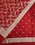 Banarasi Pure katan silk handloom suits- Red