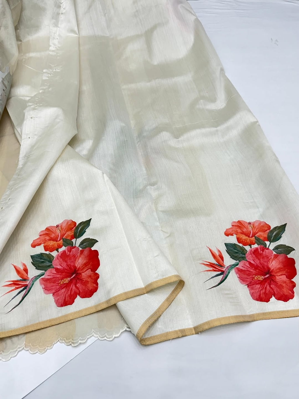Pure Kora tissue silk saree