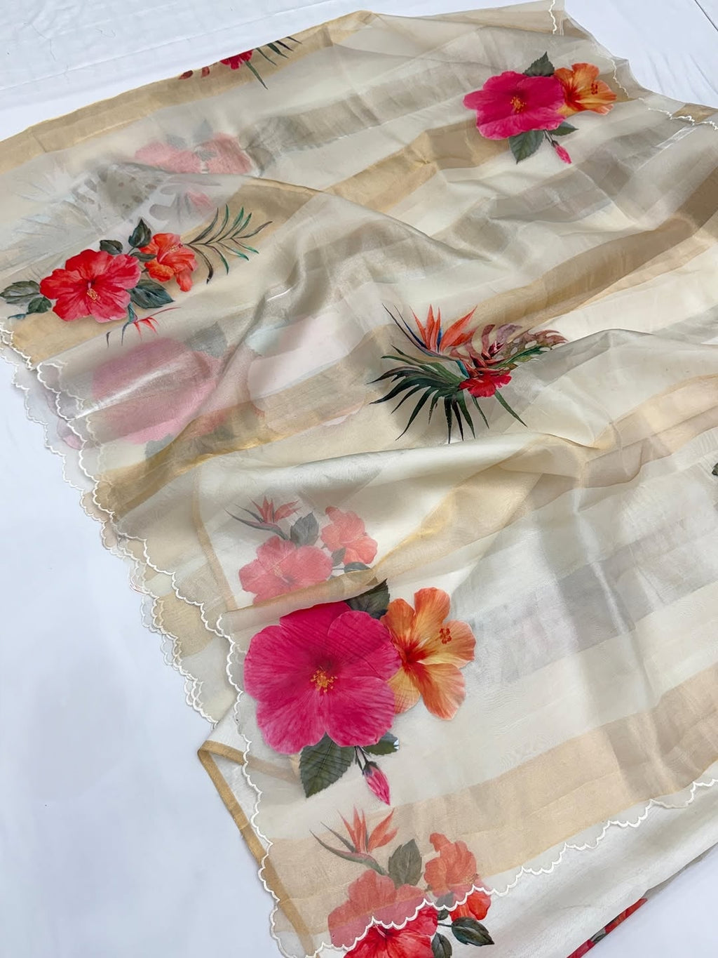 Pure Kora tissue silk saree