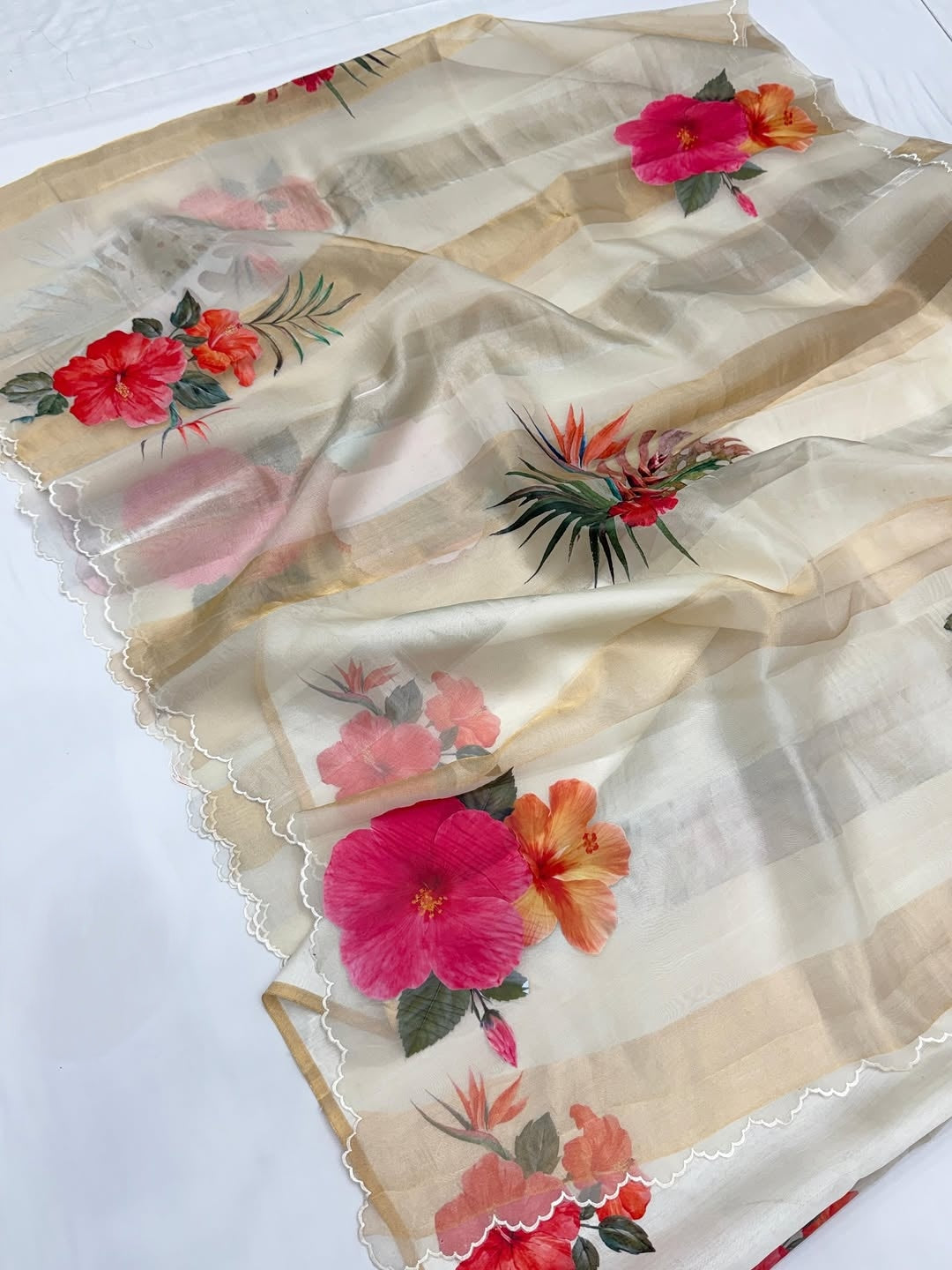 Pure Kora tissue silk saree