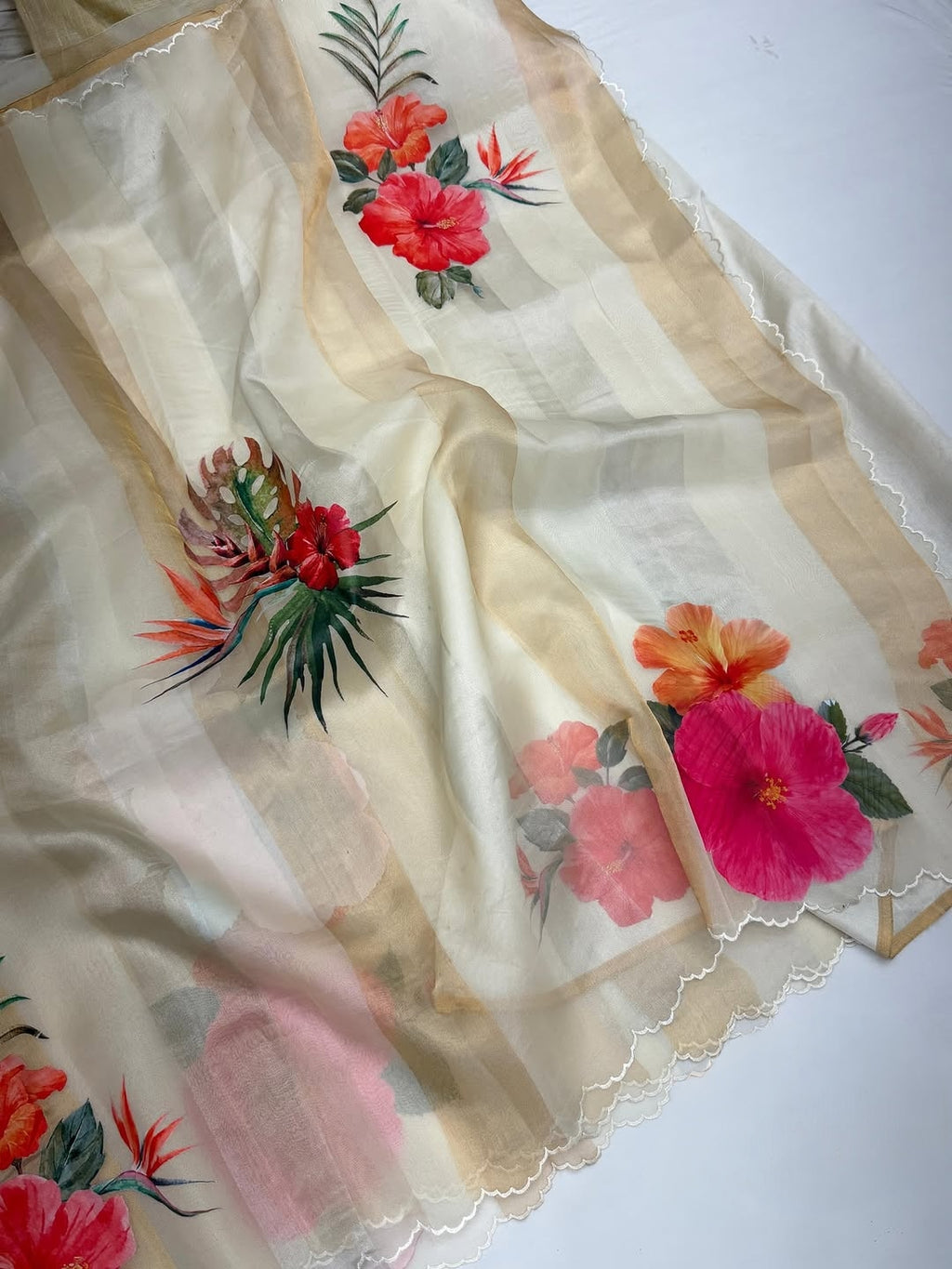 Pure Kora tissue silk saree