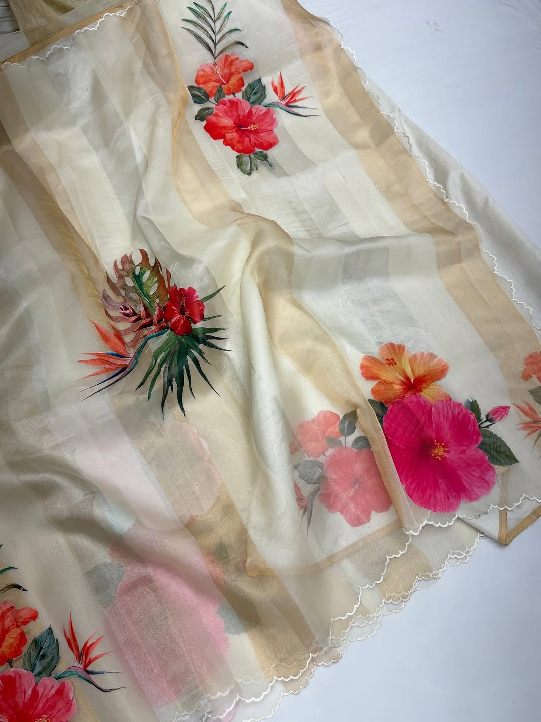 Pure Kora tissue silk saree