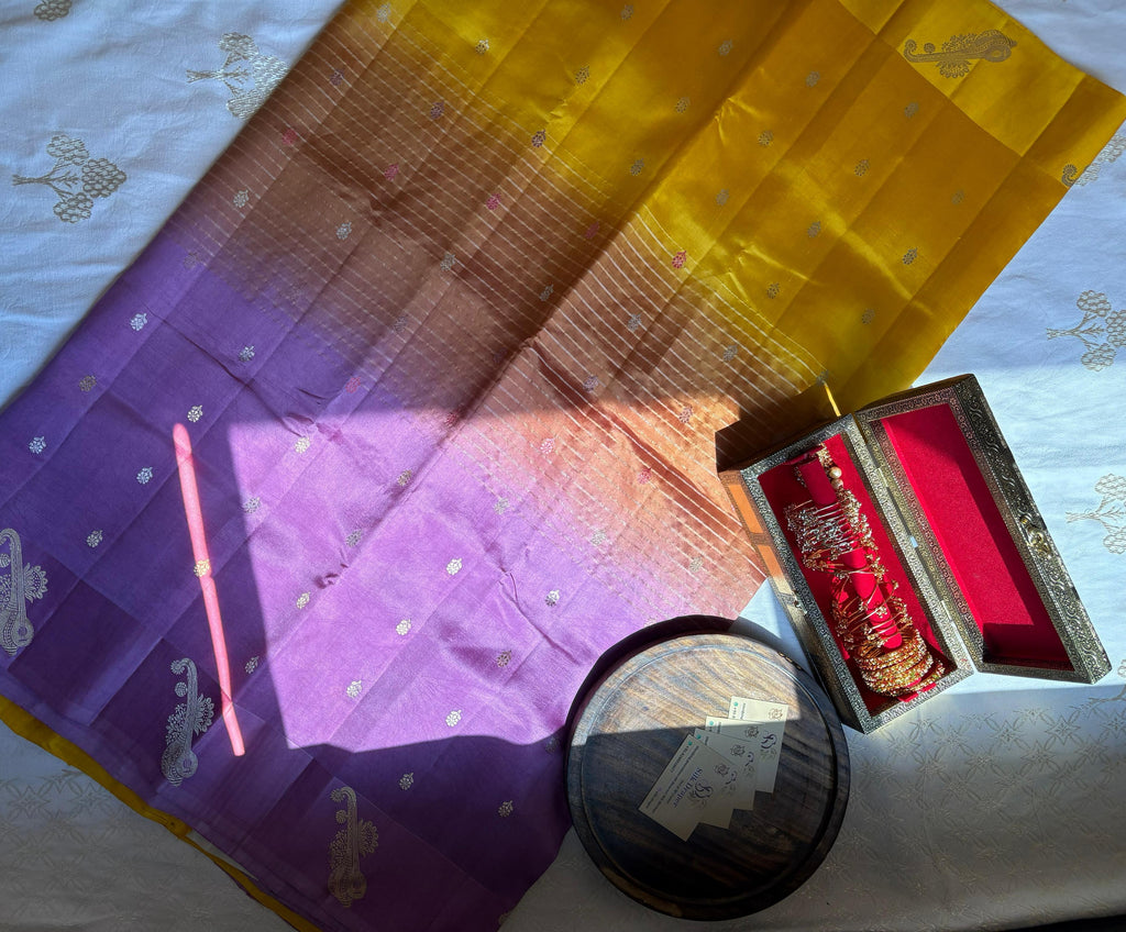 Pure Raw mango Silk saree