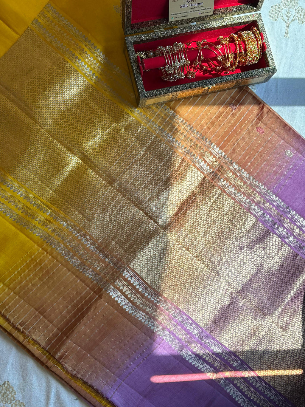 Pure Raw mango Silk saree