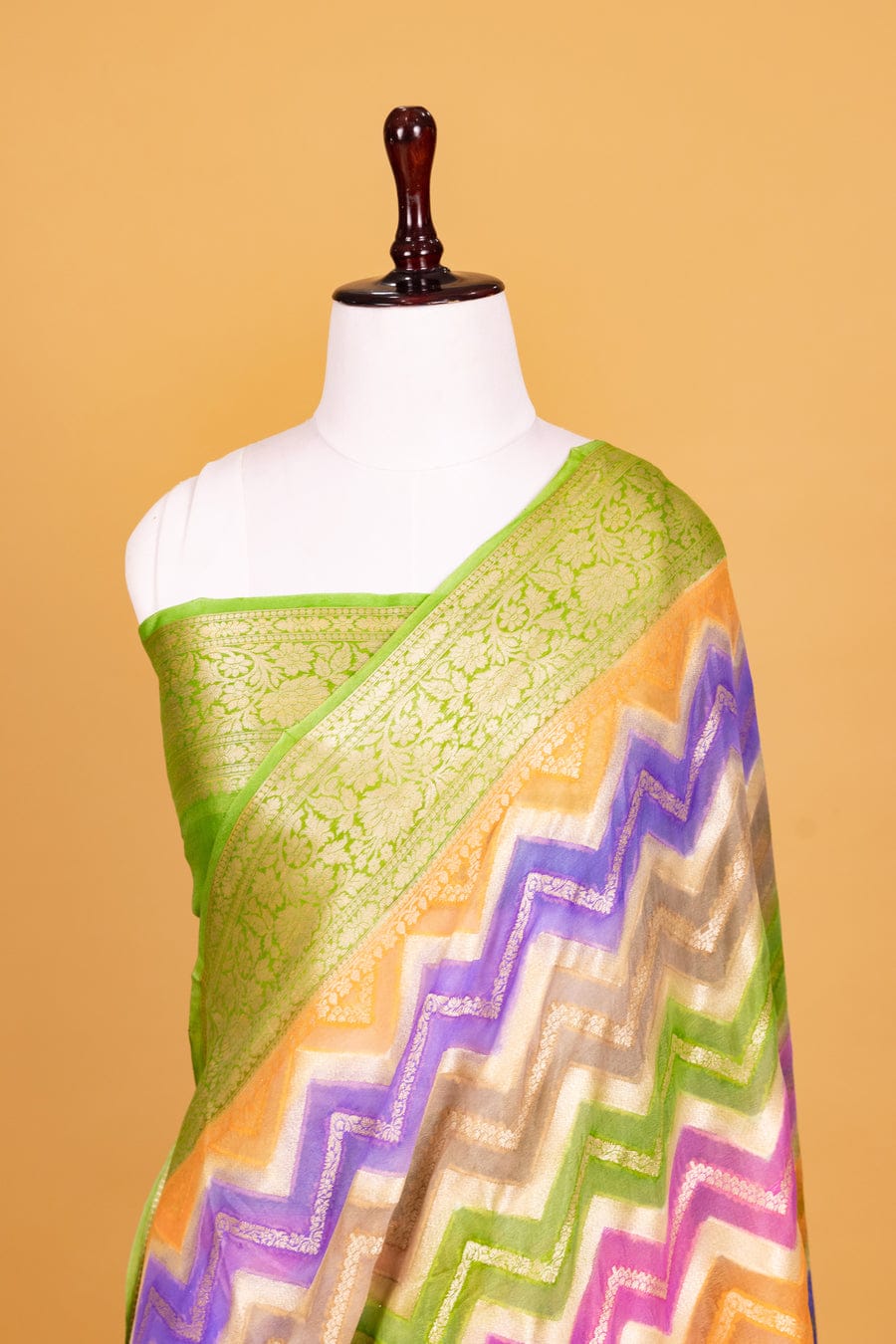 Pure banarasi khaddi chiffon saree