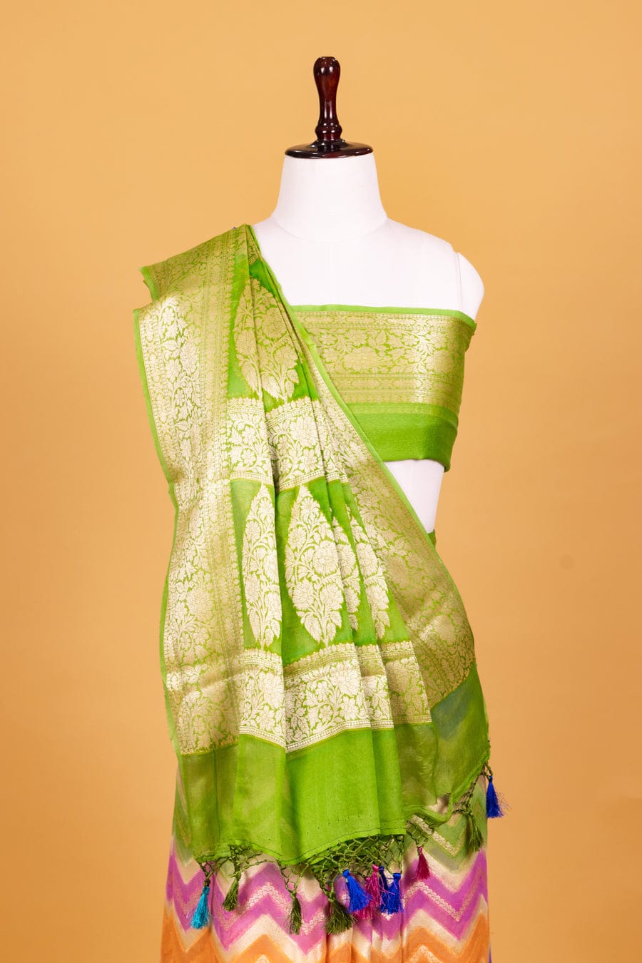 Pure banarasi khaddi chiffon saree