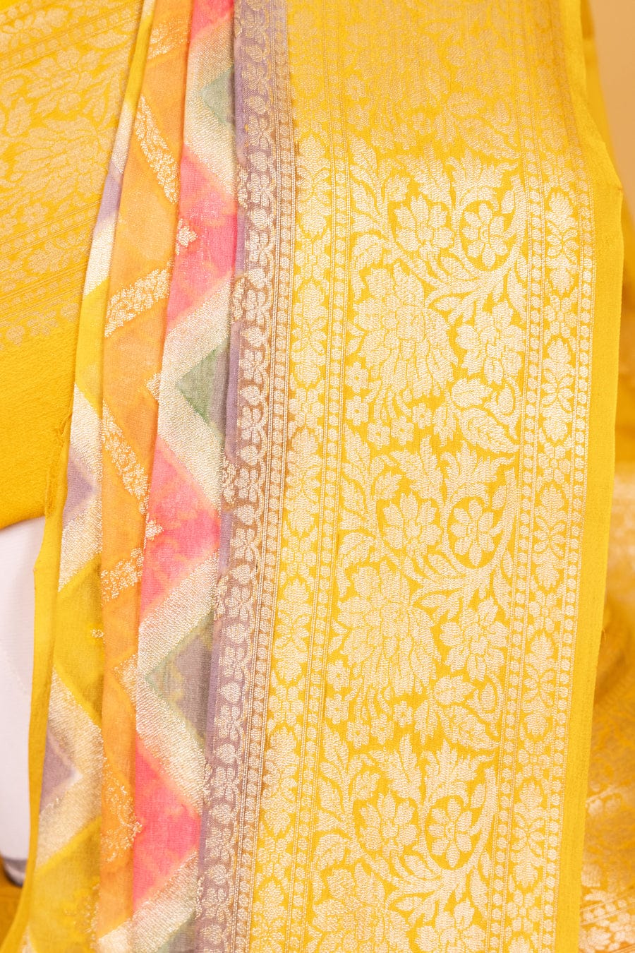 Pure banarasi khaddi chiffon saree