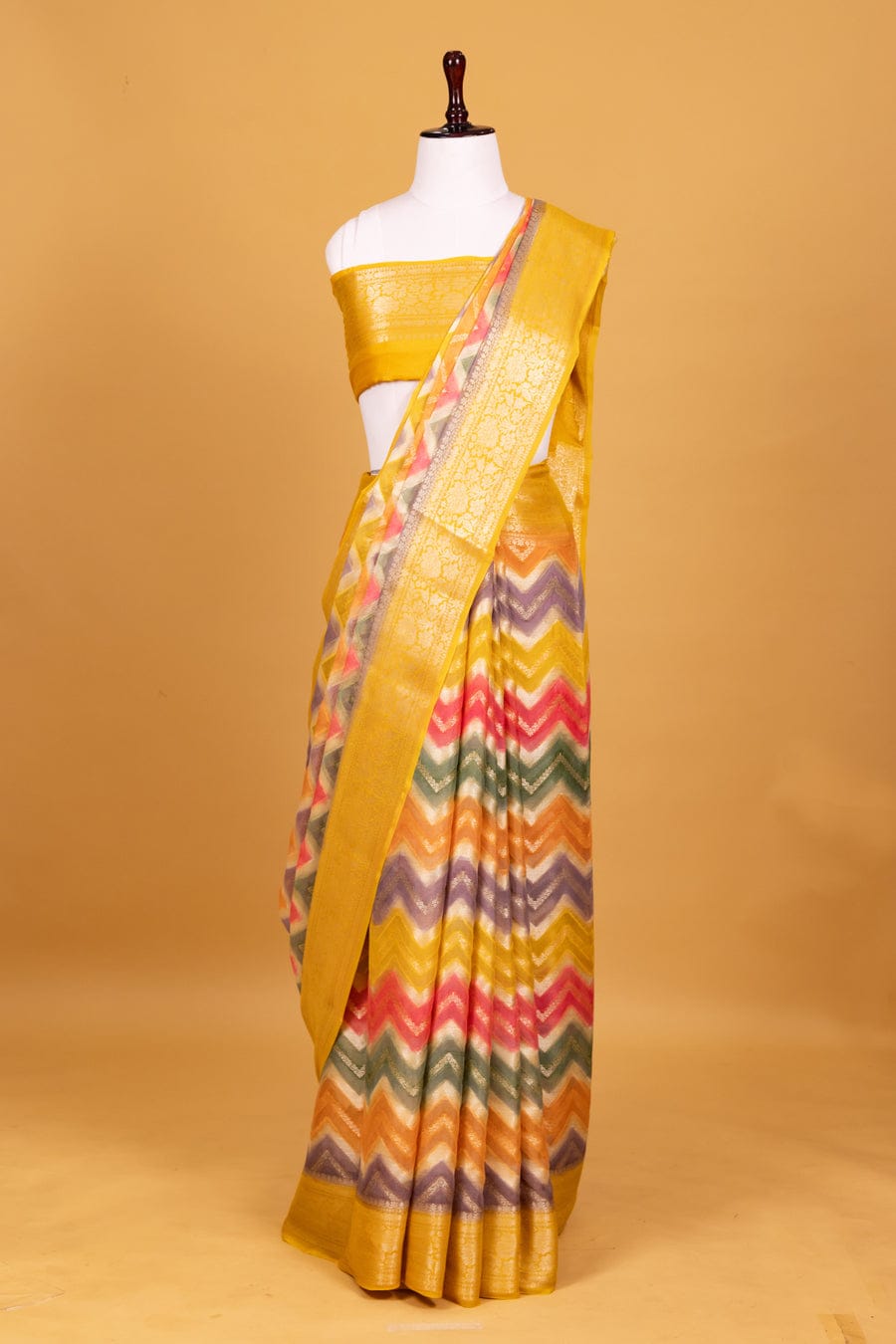 Pure banarasi khaddi chiffon saree