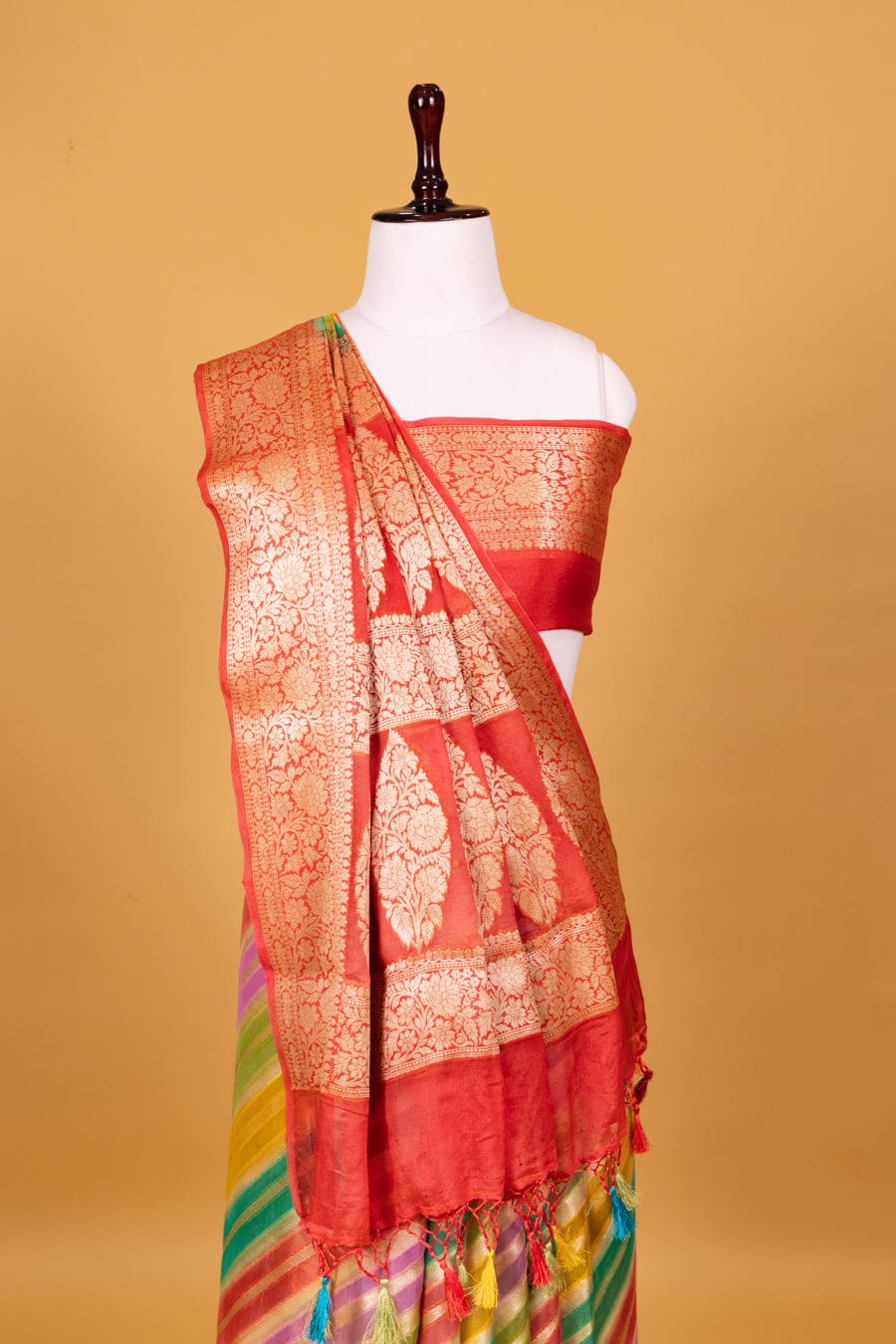 Pure banarasi khaddi chiffon saree