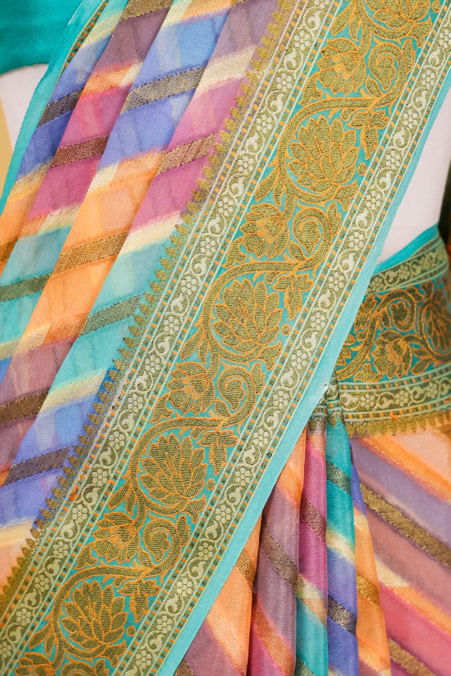 Pure khaddi chiffon saree