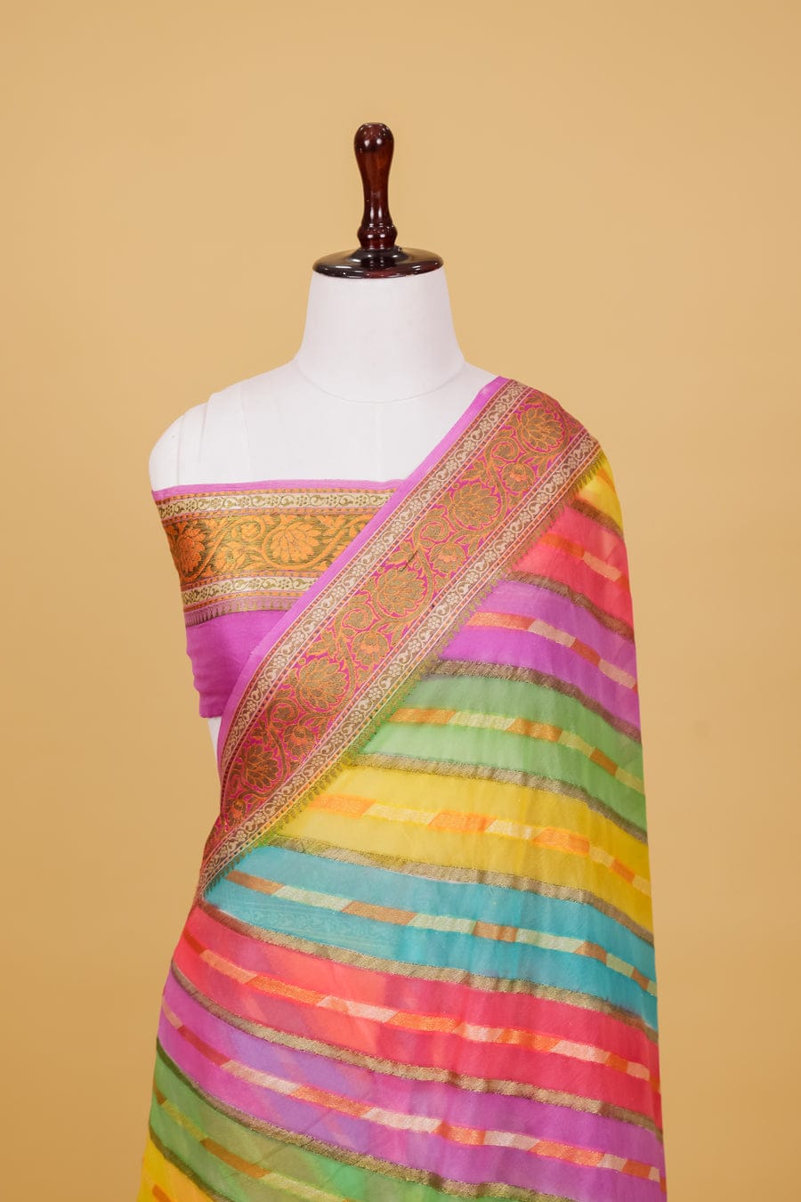 Pure khaddi chiffon saree