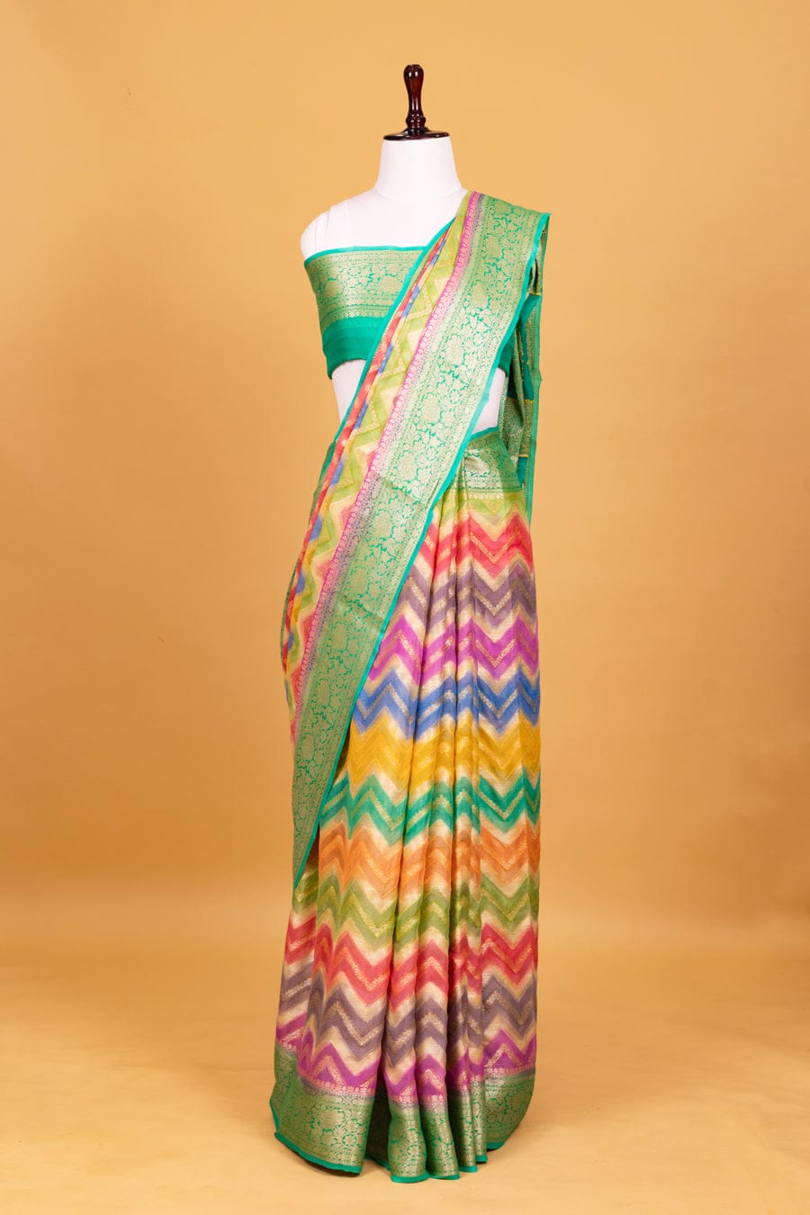 Pure banarasi khaddi chiffon saree