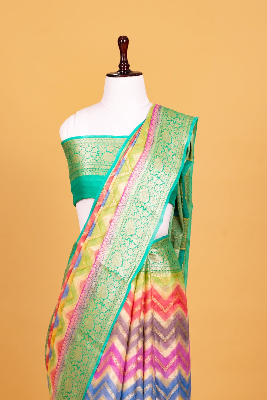 Pure banarasi khaddi chiffon saree