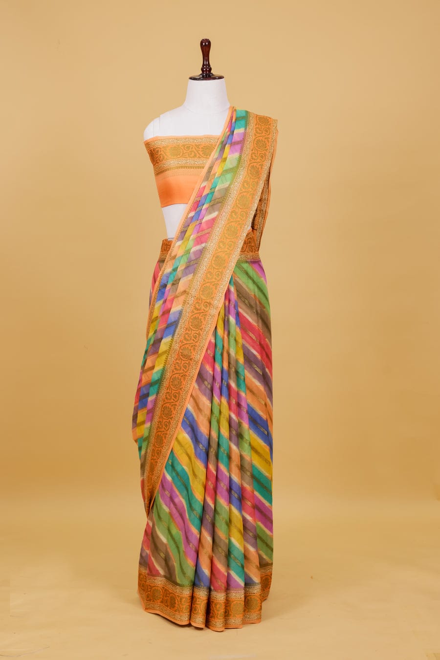 Pure khaddi chiffon saree