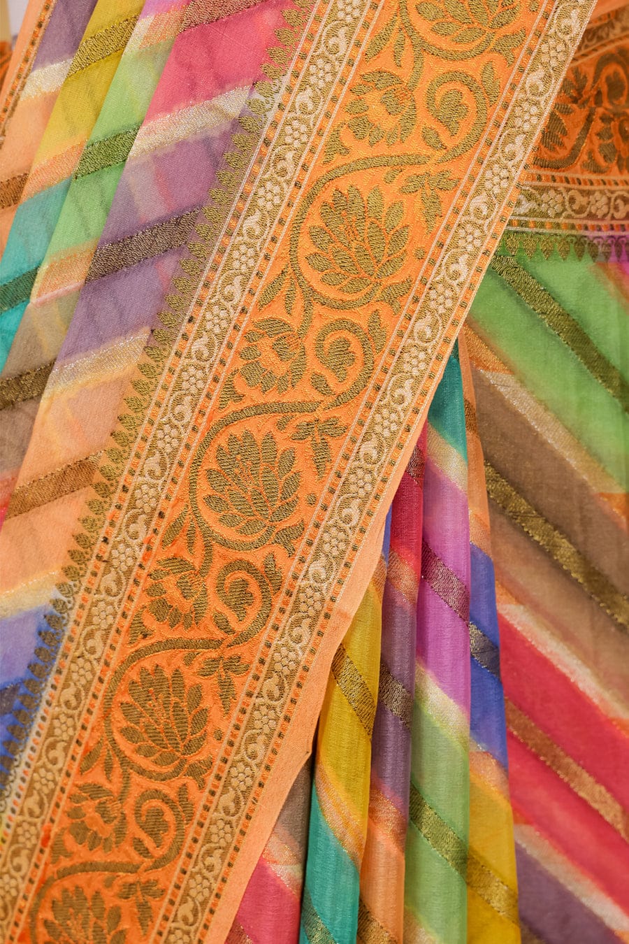 Pure khaddi chiffon saree