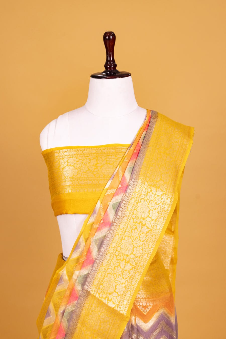Pure banarasi khaddi chiffon saree