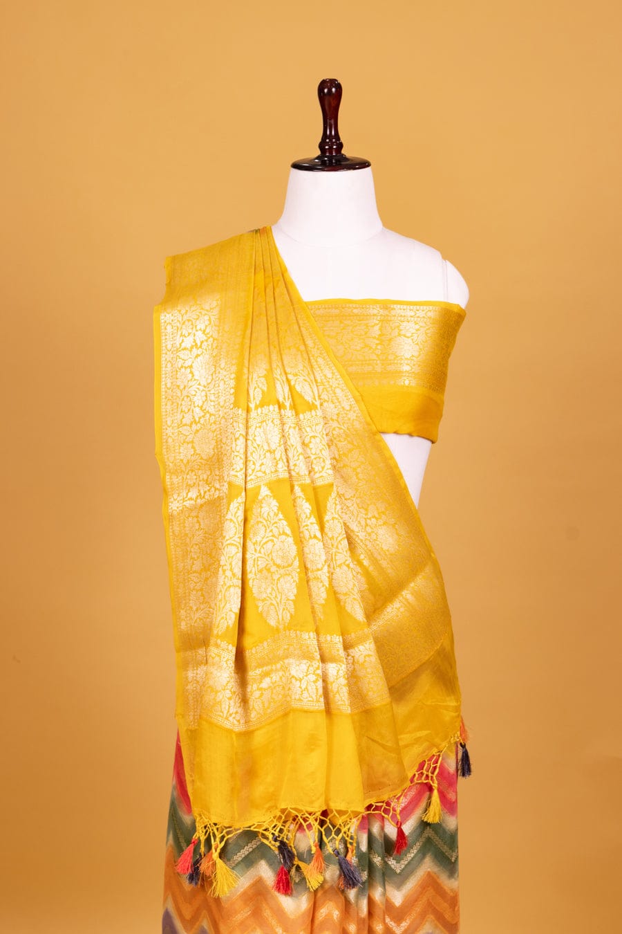 Pure banarasi khaddi chiffon saree