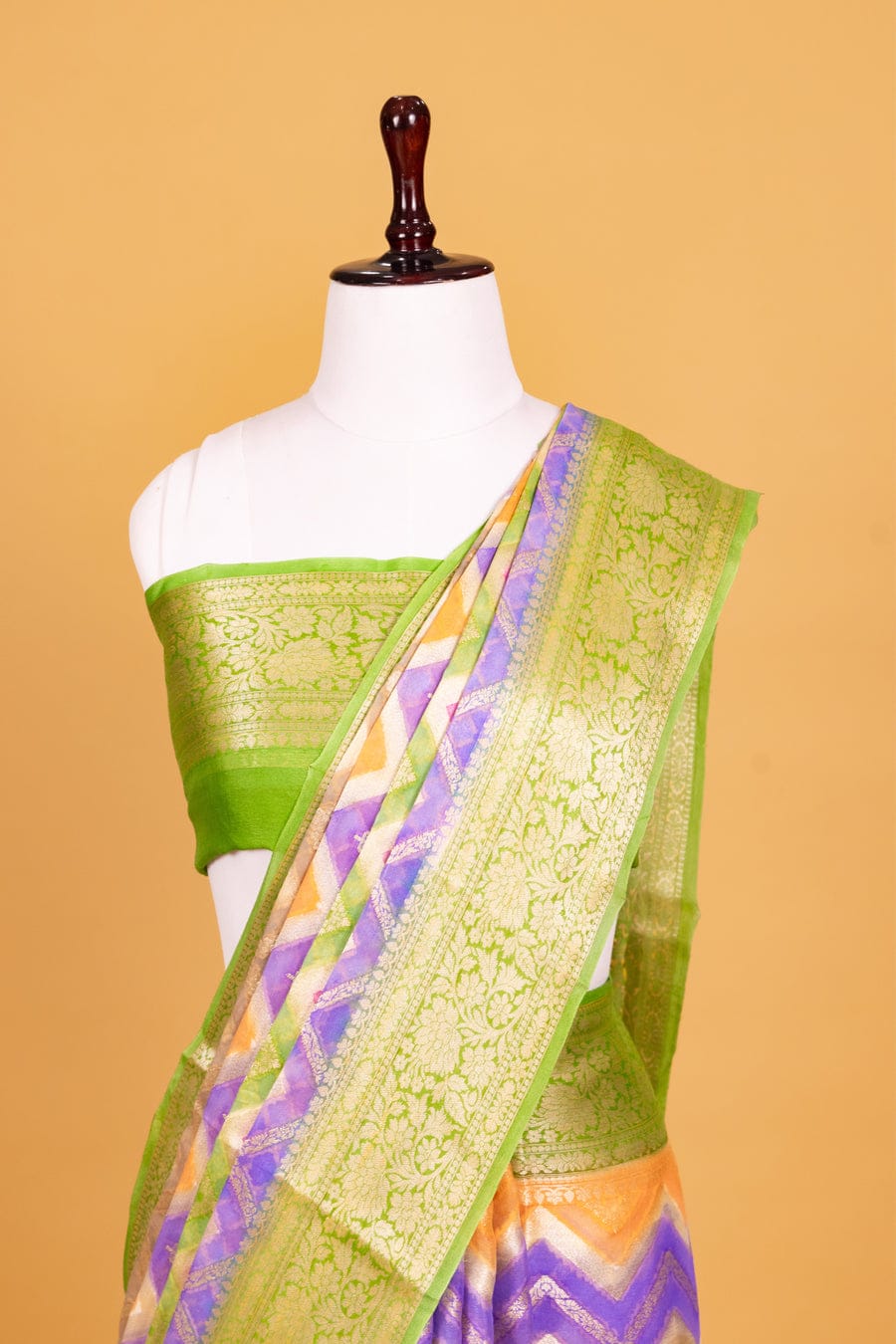 Pure banarasi khaddi chiffon saree