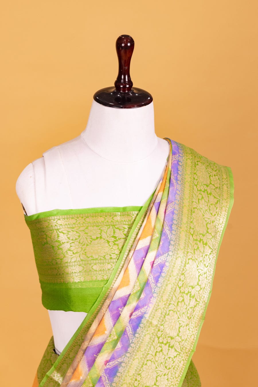 Pure banarasi khaddi chiffon saree