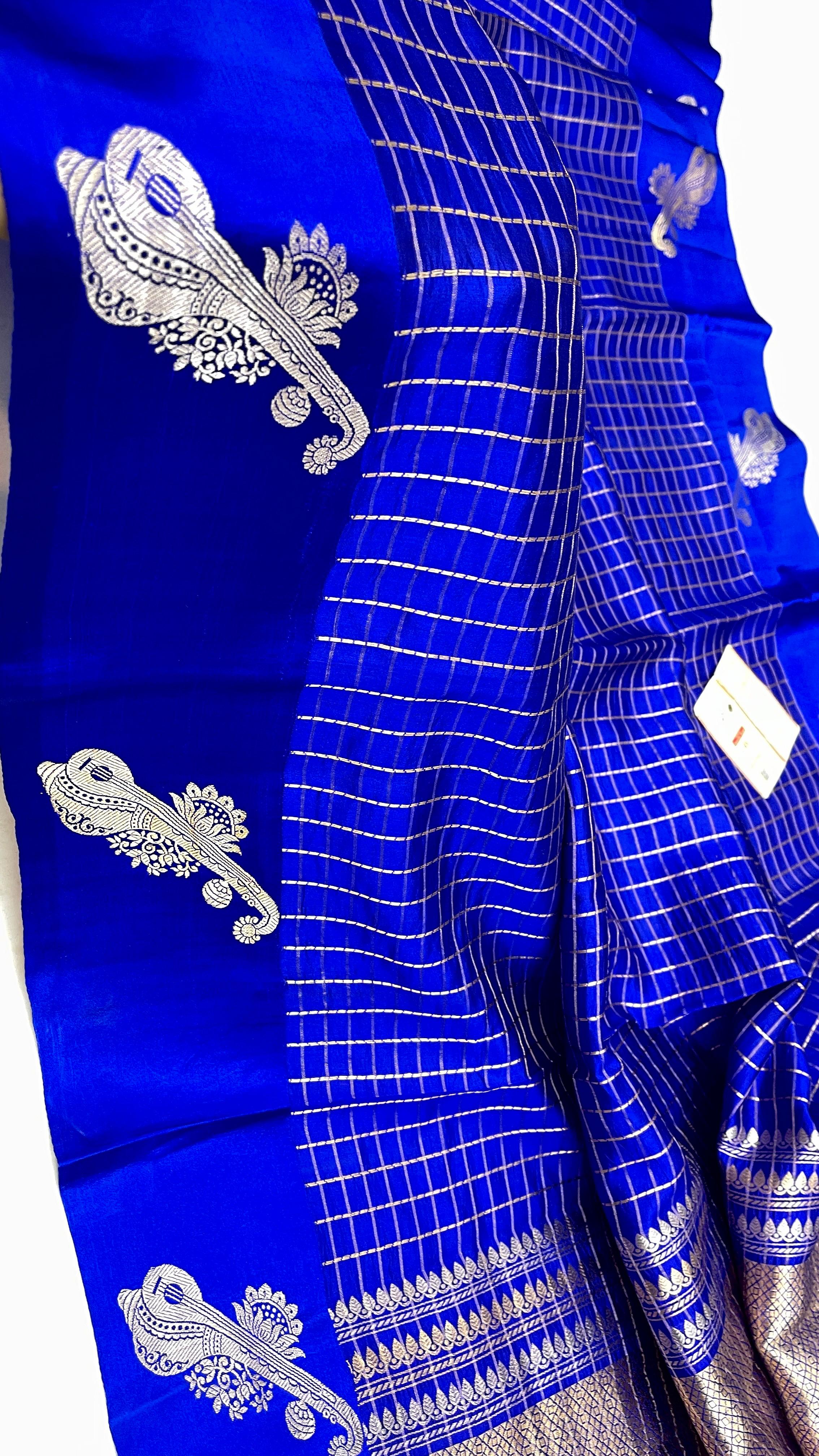 Pure Raw mango Silk Hand woven saree