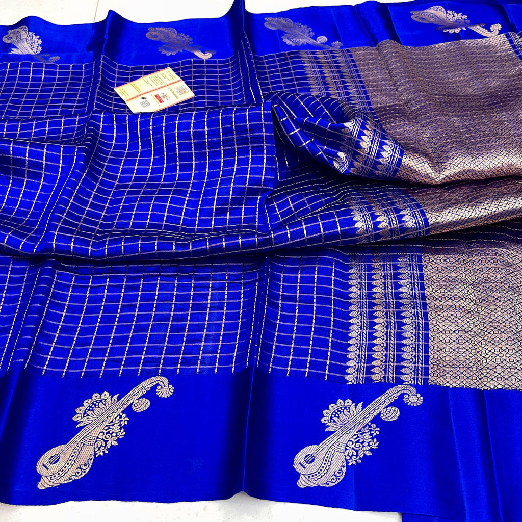 Pure Raw mango Silk Hand woven saree