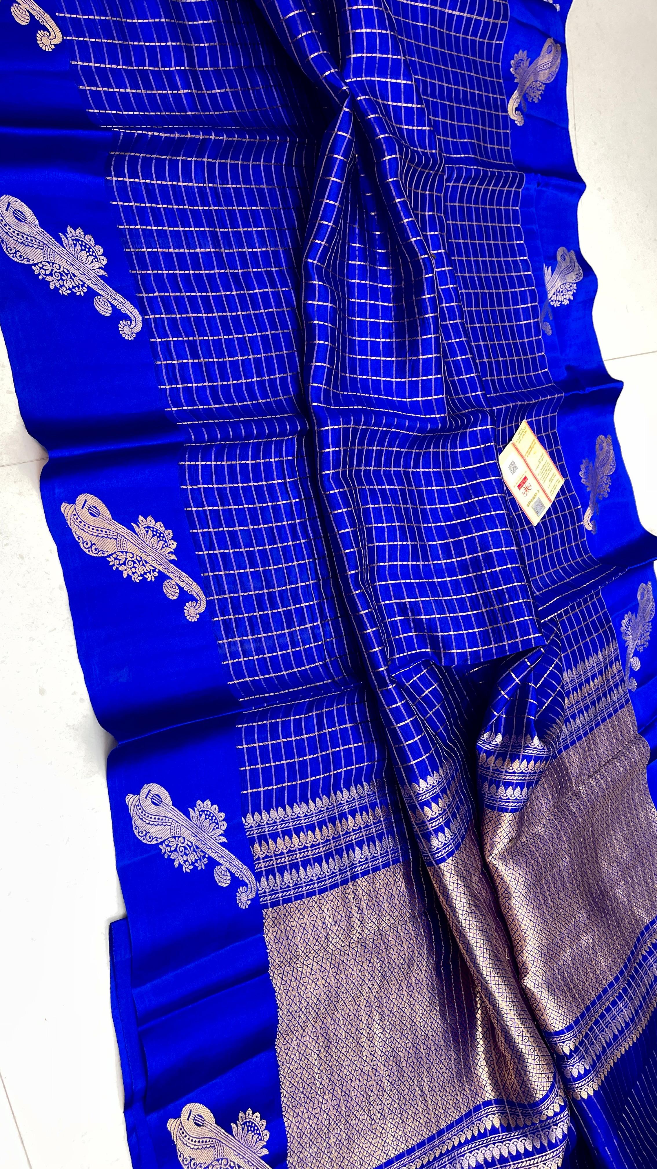 Pure Raw mango Silk Hand woven saree