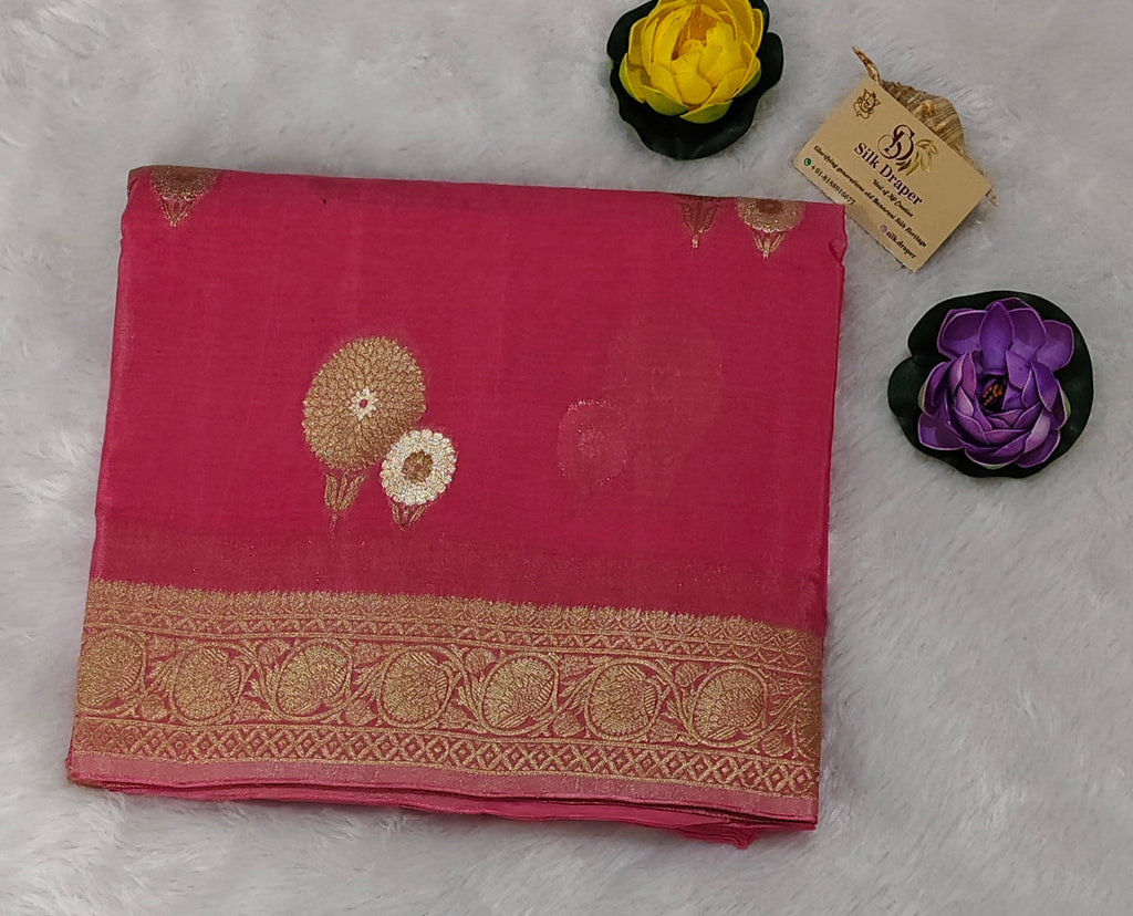 Banarasi crepe chiffon saree