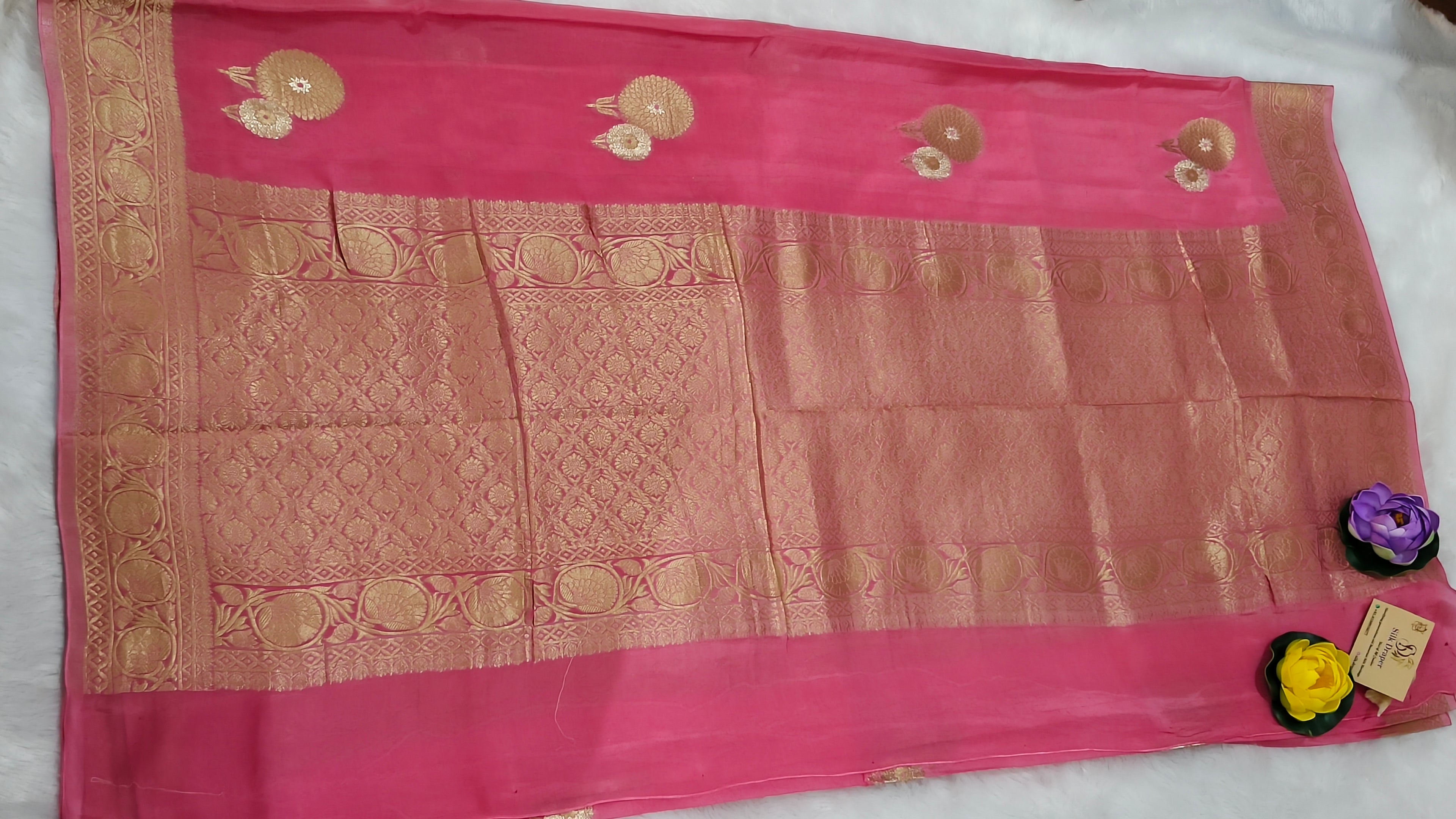 Banarasi crepe chiffon saree
