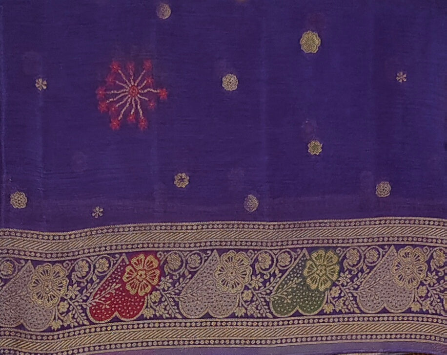 Banarasi crepe chiffon saree