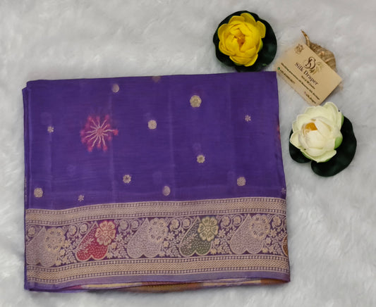 Banarasi crepe chiffon saree