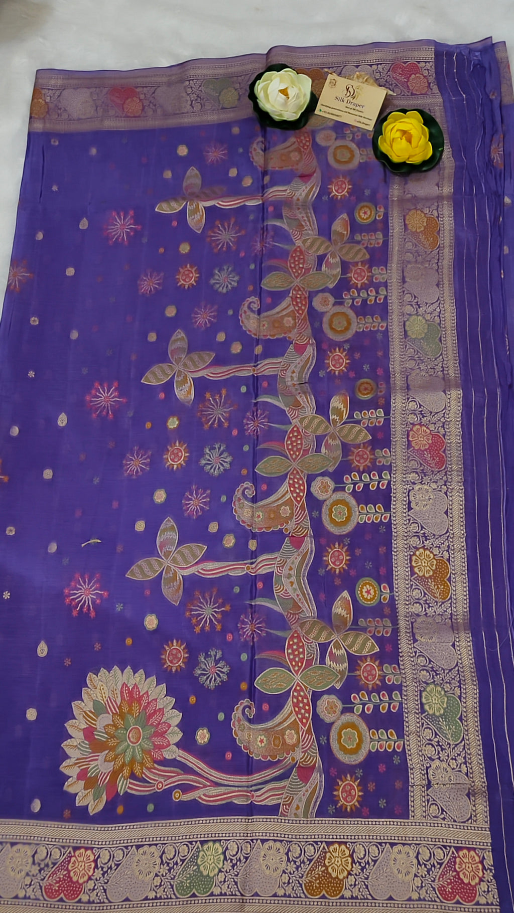 Banarasi crepe chiffon saree