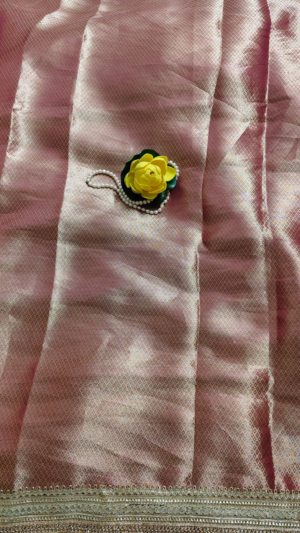 Pure banarasi Maharani tissue silk saree with hand embroidery