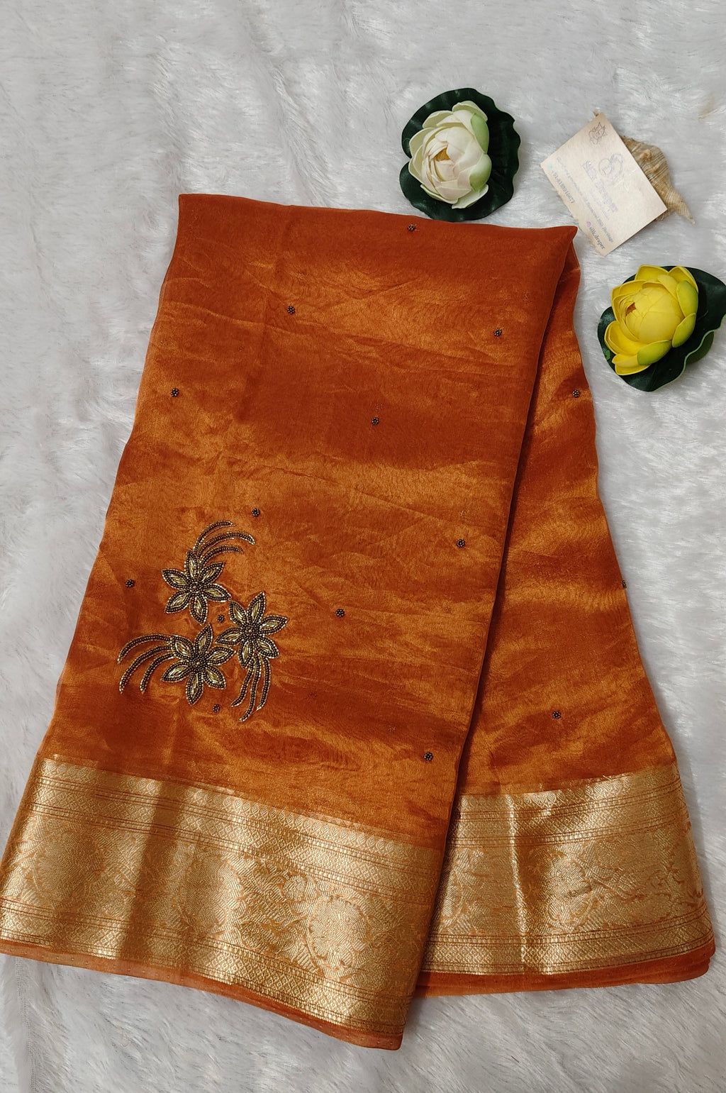 Pure tissue silk Maharani saree- Lily 🌸
