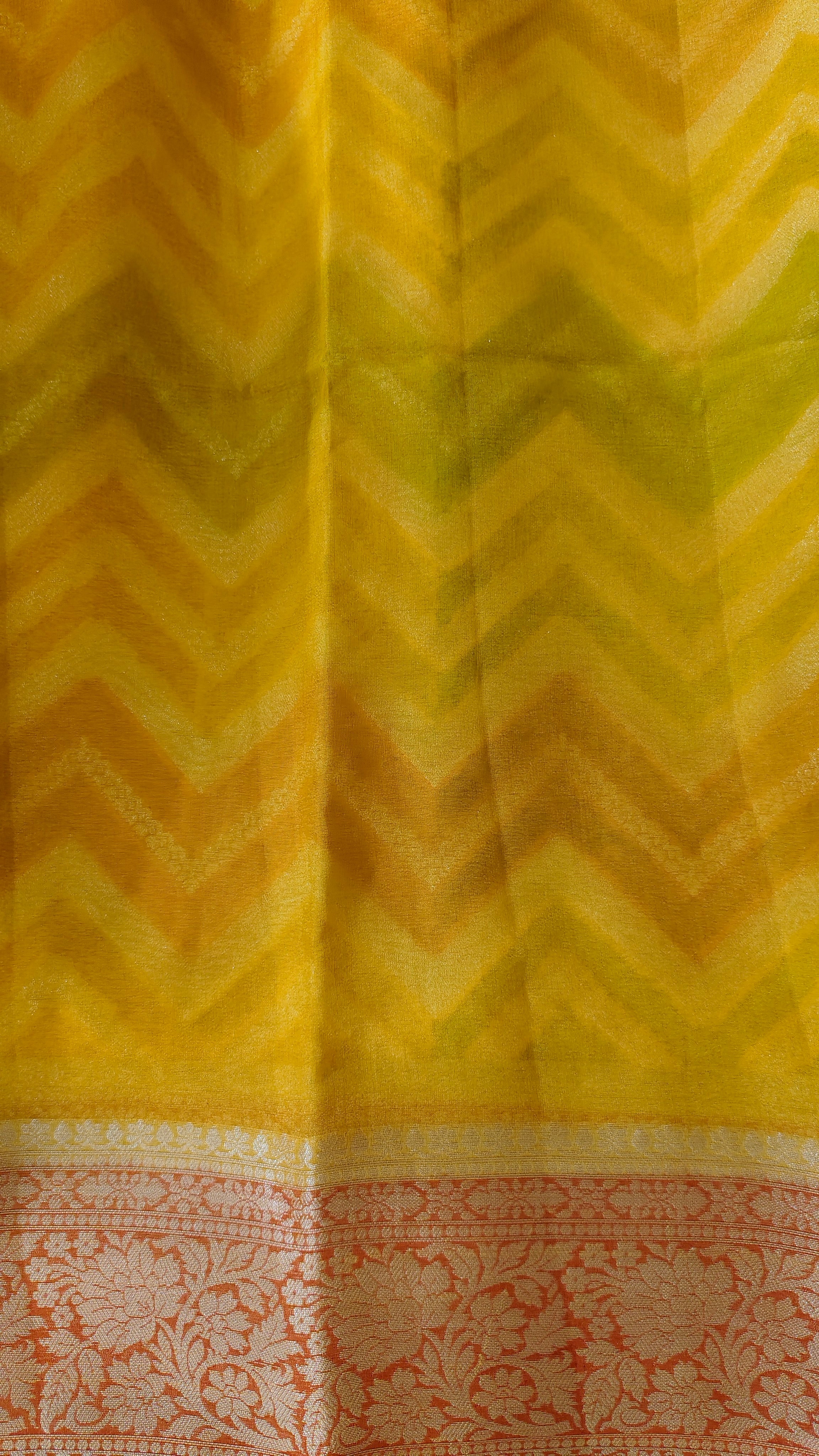 Pure banarasi khaddi chiffon saree