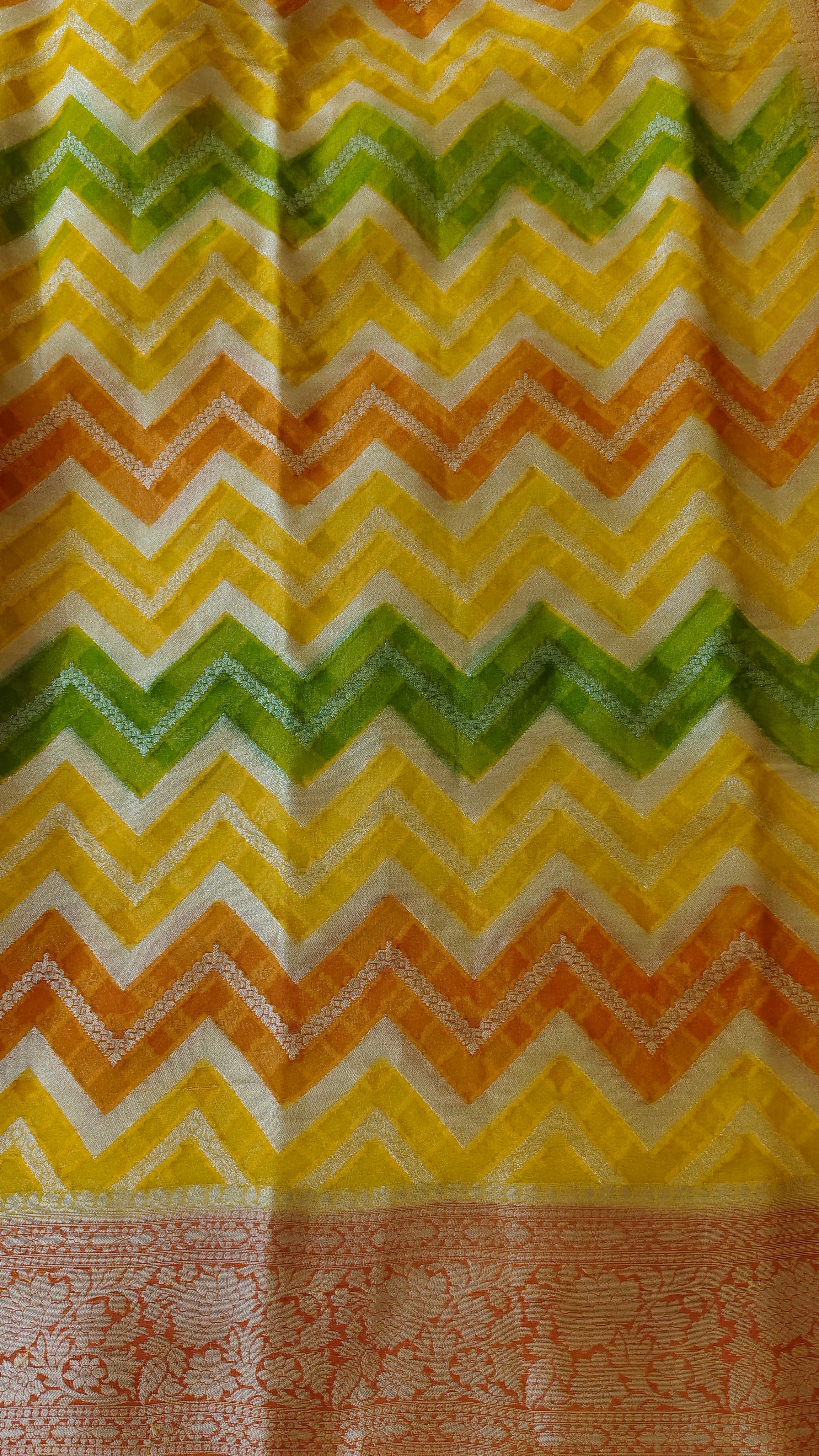 Pure banarasi khaddi chiffon saree