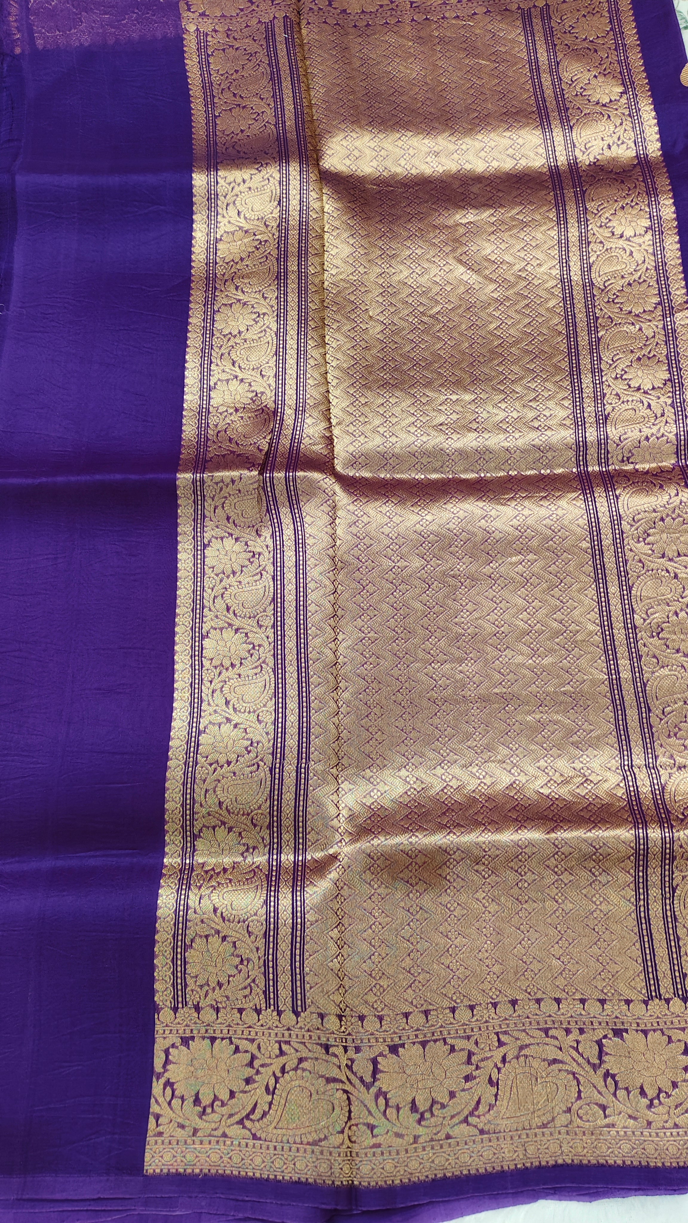 Pure banarasi kora silk saree