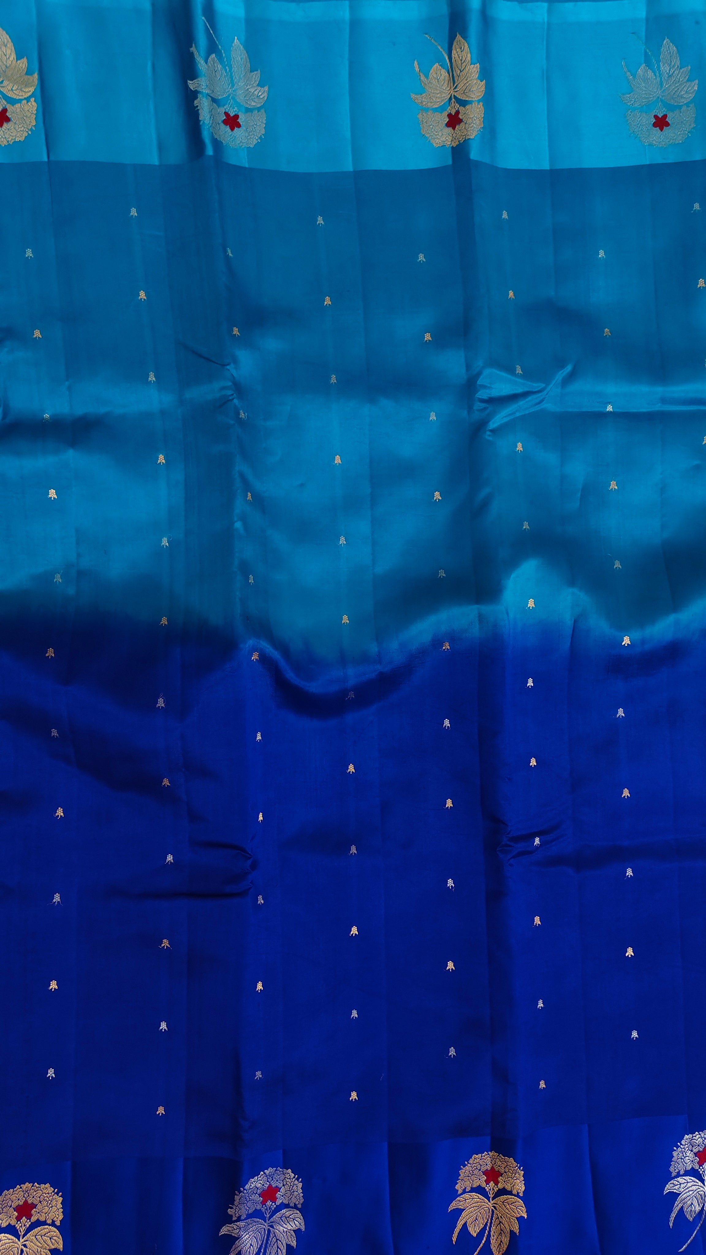 Pure Raw mango katan handwoven Silk saree
