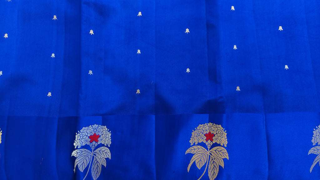 Pure Raw mango katan handwoven Silk saree