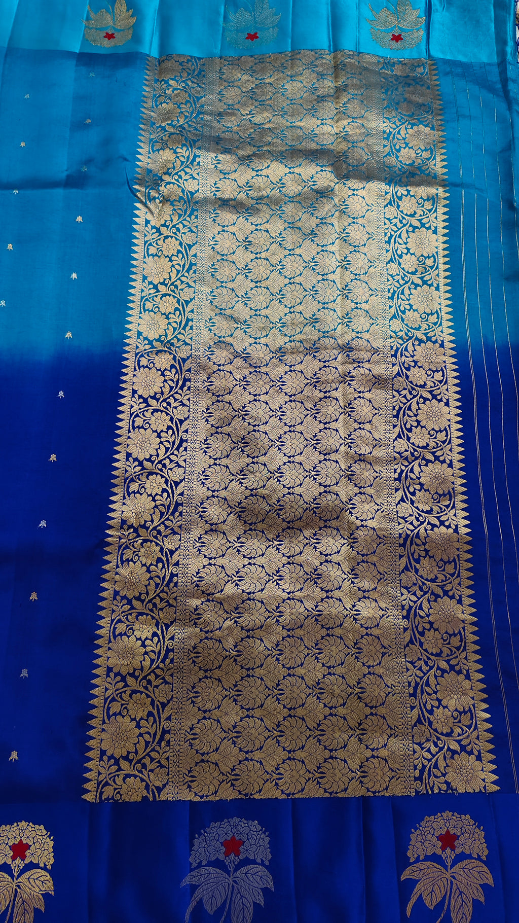 Pure Raw mango katan handwoven Silk saree