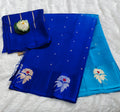 Pure Raw mango katan handwoven Silk saree